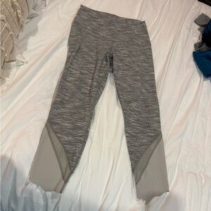 lululemon athletica  Gray and Cream Leggings with Scollop Ankles